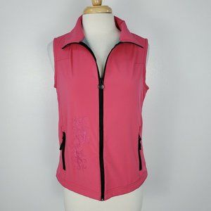Outback Trading Company Vest Womens Medium Pink Soft Shell Fleece Lined